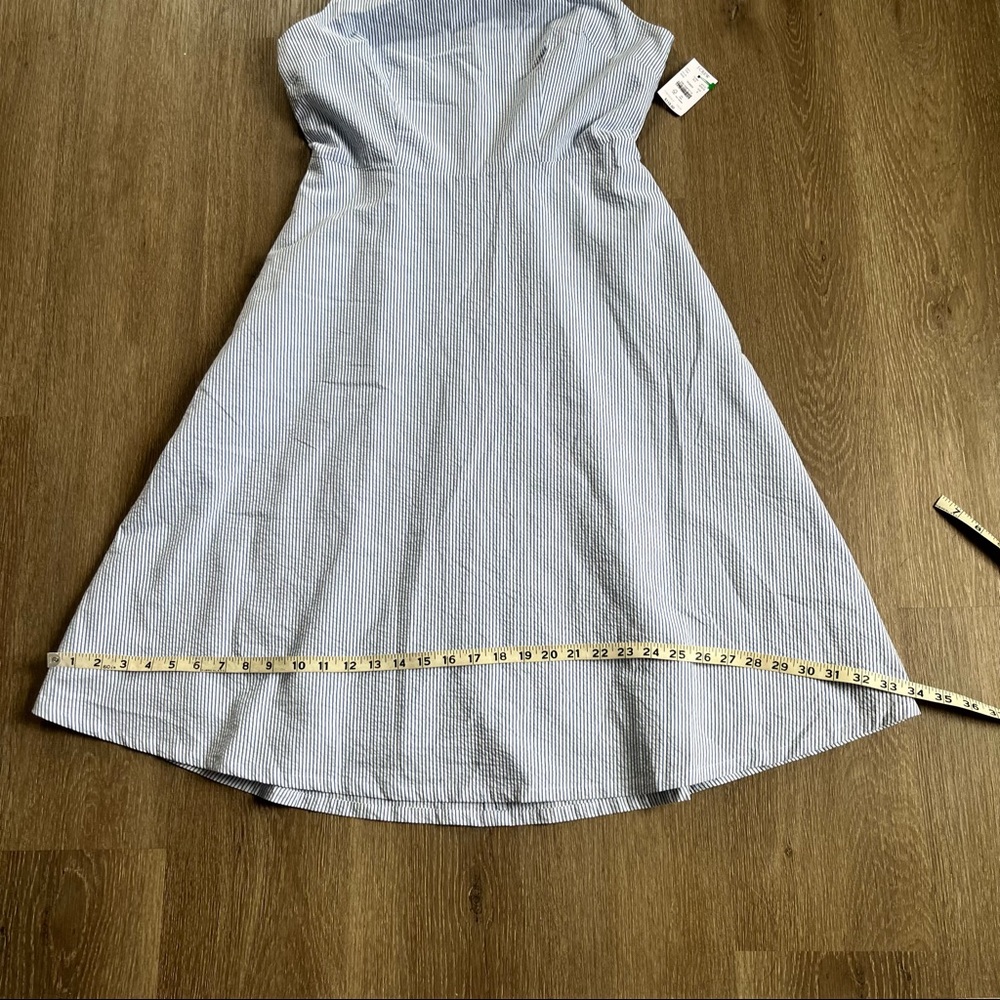 NWT J. Crew blue seersucker sleeveless dress size 8 - Picture 6 of 13